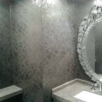 Bathroom wallpaper installation