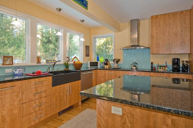 Inspiration for an eclectic kitchen remodel in Boston