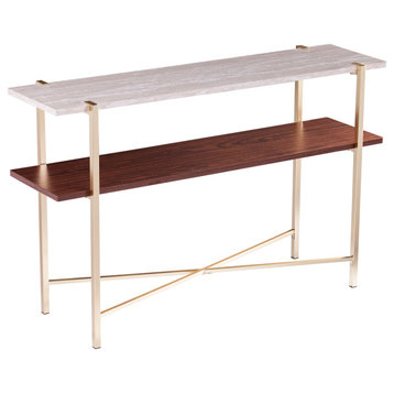 Altivo Faux Marble Console Table With Storage