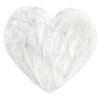 Machine Washable Faux Sheepskin White Heart Area Rug
