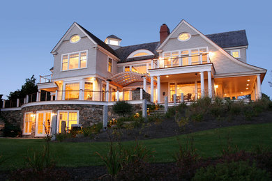 Inspiration for a coastal exterior home remodel in Boston