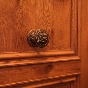 Custom Millwork featuring Salvaged Antique Oak, Inspired by French Pattern Books