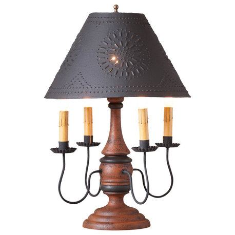 Jamestown Lamp in Hartford Pumpkin with Shade