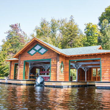 Floating Adirondack Boathouse