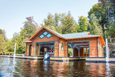 Floating Adirondack Boathouse
