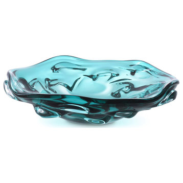 Handmade Glass Bowl L | Eichholtz Kane, Turquoise