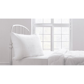 Yatas Bedding Therapy Free 20" x 30" Fabric Queen Pillow in White