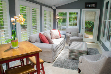 Living room - transitional living room idea in Raleigh