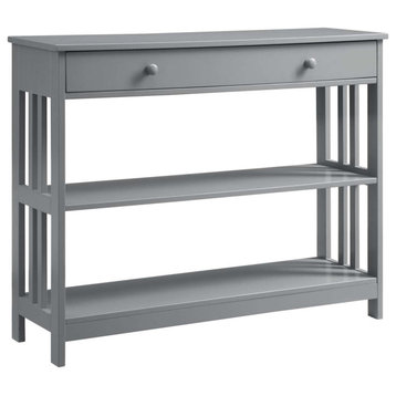 Mission 1 Drawer Console Table With Shelves