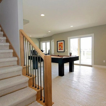 Lower level game room with walk out to back yard.