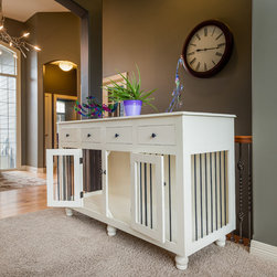 Large Double Kennel with Drawers - Dog Kennels And Crates