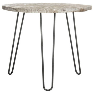 Suzzie Wood Top Dining Table, Natural/Gray