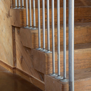 21 - Industrial Rustic Transitional Stairs