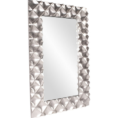 Howard Elliott Krystal Modern Silver Mirror