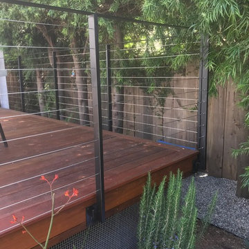 IPE deck with Iron cable railing