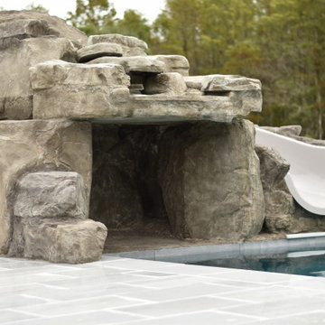 Residential New Build With Spill Over Spa and Slide