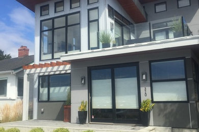 Example of a trendy exterior home design in Calgary