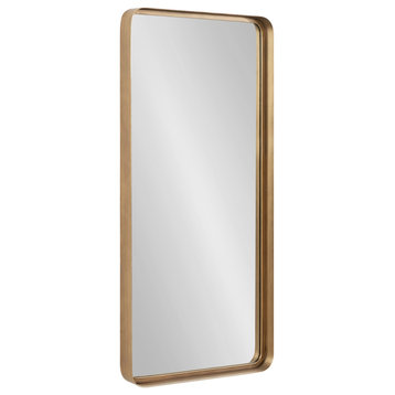 Armenta Framed Wall Mirror, Gold, 20"x42"