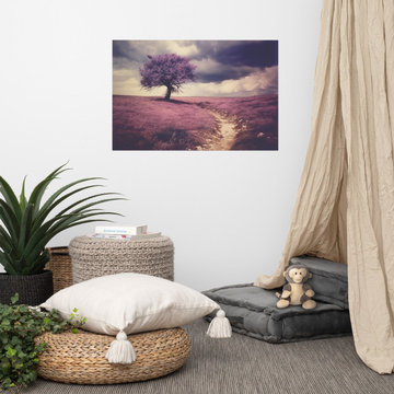 Holistic Wall Art: Eternal Bloom Minimal Floral Botanical Retro Subdued