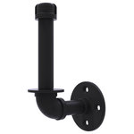Allied Brass - Pipeline Upright Toilet Paper Holder, Matte Black - Why go horizontal all the time? Time to go vertical. This upright toilet paper holder can also be used as a reserve roll holder. The Pipeline collection is the latest innovation for bathroom fittings from the Allied Brass Brand of products. This toilet tissue holder gives the industrial look of pipe fittings while blending aptly with both modern and traditional bathroom decor. This accessory is powder coated with lifetime materials to provide a decorative and clean finish. No wonder, this upright style toilet tissue holder gives continual service for years without any trouble. The choice of superior materials makes this item free from corrosion and rust. Toilet paper holder mounts firmly with color coordinating screws and comes with a limited lifetime warranty.