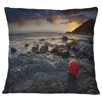 Sunset At Livorno Italy Landscape Photography Throw Pillow, 16"x16"