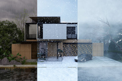 Example of a trendy exterior home design in Other