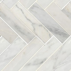 Mos Herringbone Calacutta (47x198) Honed 200x400 - Wall & Floor Tiles