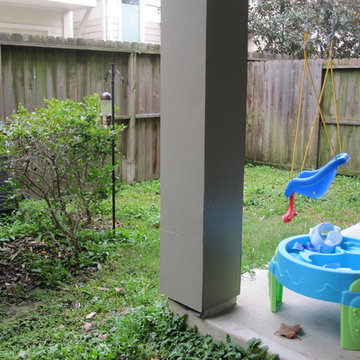 Small space turned into a highly functional garden that’s safe for a young child