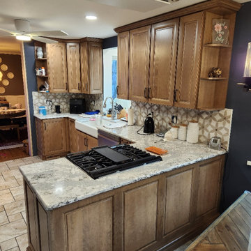 Traditional Cherry Kitchen Remodel in Staten Island, NY