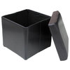 Urban Seating Folding Storage Cube in Chocolate Leatherette