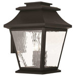Livex Lighting - Livex Lighting 20240-04 Hathaway - Four Light Outdoor Wall Lantern - Hathaway Four Light  Black Clear Water Gl *UL: Suitable for wet locations Energy Star Qualified: n/a ADA Certified: n/a  *Number of Lights: Lamp: 4-*Wattage:60w Candalabra Base bulb(s) *Bulb Included:No *Bulb Type:Candalabra Base *Finish Type:Black