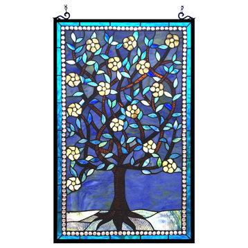 Chloe Lighting Tree Of Life Window Panel With Multi-Colored CH1P215BF32-GPN