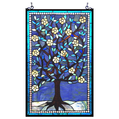 Chloe Lighting Tree Of Life Window Panel With Multi-Colored CH1P215BF32-GPN