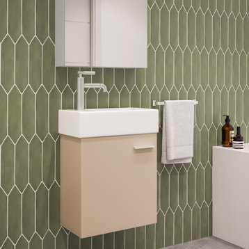 Swiss Madison Colmer 18" Single 1-Cabinet Bathroom Vanity, Sandstone