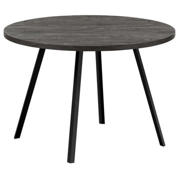 Dining Table 48" Round Small Kitchen Dining Room Metal Laminate Black