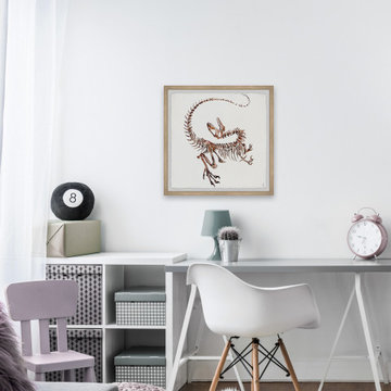 "Dino Fossil" Framed Painting Print