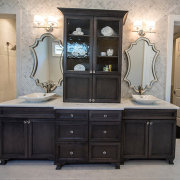 Master Bath Remodel in White and Gray