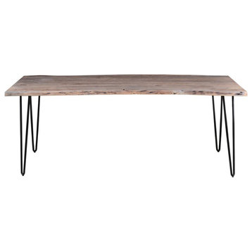 Nature's Edge Solid Acacia 79 Dining Table, Slate