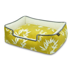 Lounge Bamboo Mustard/Pebble Gray Pet Bed - Dog Beds