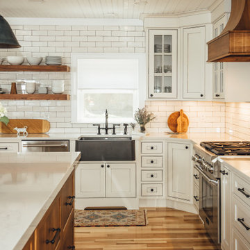 Custom Farmhouse Kitchen with Wood Accents