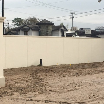 Stucco Fence on Steel Frame