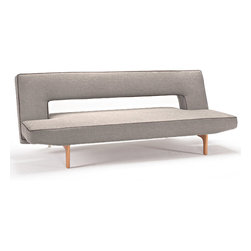 "Innovation" Puzzle Mixed Dance Grey Sofa Bed / Licqured Oak Legs - Sofas
