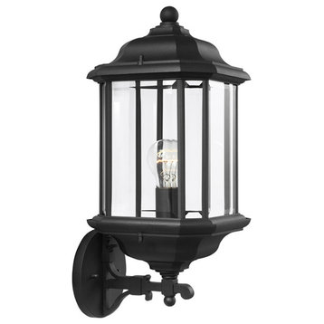 Sea Gull Lighting 84032-12 Kent One Light Outdoor Wall Lantern, Black