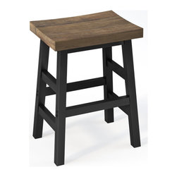 Alaterre Furniture - Alaterre Furniture Pomona Wood 26" Counter Stool with Metal Legs - Bar Stools And Counter Stools