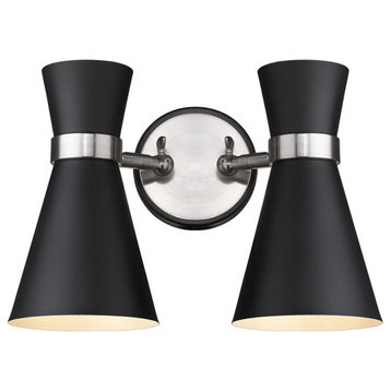 2 Light Wall Sconce in Period Inspired Style - 12 Inches Wide by 9.5 Inches