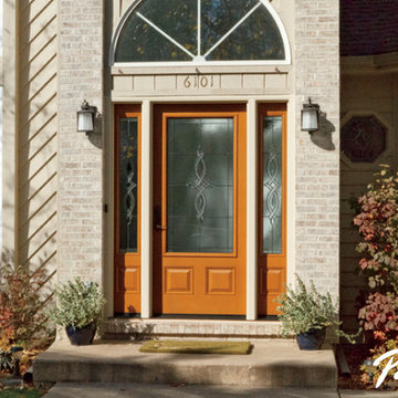 Durable Pella® Architect Series® fiberglass entry doors add style