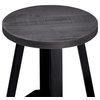 24" Distressed Solid Wood Counter Stools - Gray