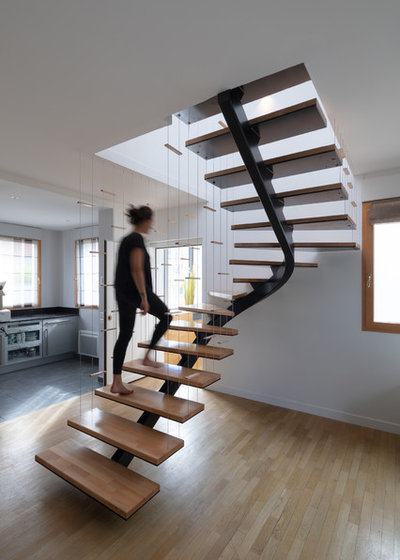 Contemporary Staircase by FLORENCE GAUDIN ARCHITECTE