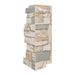 142-BRIGHTON WIDE STACKED STONE CORNER 24"H X 11"W X 1 1/4"D - Wall Panels