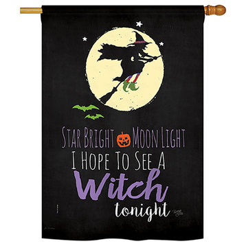 Star Bright Halloween Vertical Garden Double Sided Flag, 28"x40"